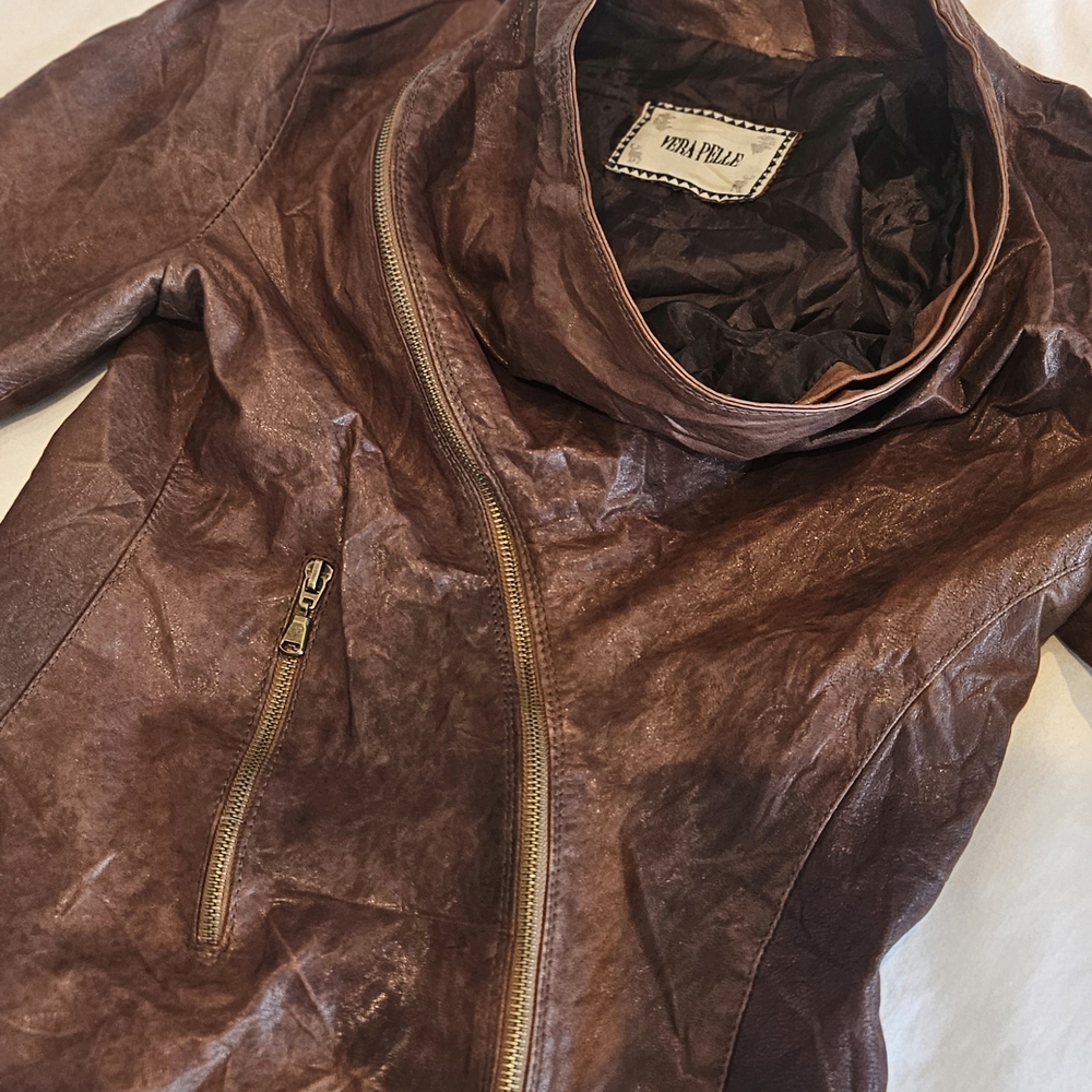 Vera Pelle Dark Brown Leather Jacket